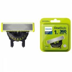 Philips Cap de schimb Philips, OneBlade, lamă de 360 de grade, sistem de protecție dublă, oțel inoxidabil, tehnologie de urmărire a conturului, QP410/30