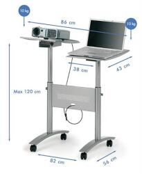 Nobo vetítő állvány projektorhoz multimédiás 81-120cm állítható magasság