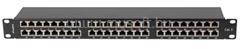 Lanberg Patch panel 48 port 1U 19" CAT. 5e FTP, árnyékolt, fekete (PPS5-1048-B) (PPS5-1048-B)