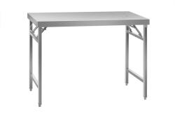 Royal Catering Rozsdamentes acél munkaasztal - PREMIUM - 120 x 60 cm - 210 kg - összecsukható - Royal Catering (RCAT-120K)