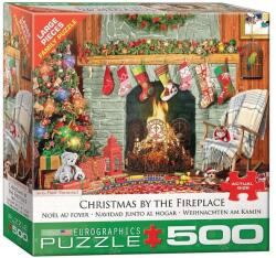 EUROGRAPHICS 500 db-os puzzle - Christmas by the Fireplace, Paul Normand (8500-5502)