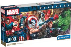 Clementoni Puzzle panoramic Clementoni din 1000 piese - Eroii Marvel în acțiune (39877) Puzzle