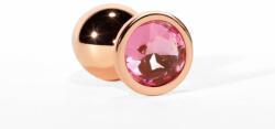 X-Men Dop Anal Cu Bijuterie Secret Shade Metal M, Auriu + Roz, 8 Cm