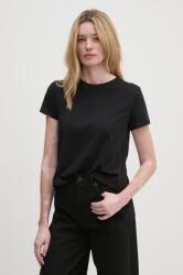 Sisley tricou din bumbac femei, culoarea negru PPYH-TSD162_99A