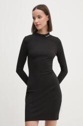 Calvin Klein rochie culoarea negru, midi, mulata, J20J225395 9BYH-SUD1DN_99X (J20J225395)