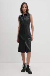 Calvin Klein rochie culoarea negru, midi, dreaptă, J20J223542 9BYH-SUD02H_99X (J20J223542)