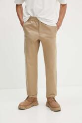 APC A. P. C. pantaloni de bumbac Pantalon Chuck culoarea bej, drept, COGEW. H08408. BAA PPYH-SPM0GS_80X (COGEW.H08408.BAA)