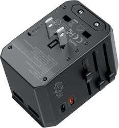 Choetech Pd6045 2X USB-C / 2X USB-A Hálózati Utazótöltő - 45W, Fekete (PD6045)