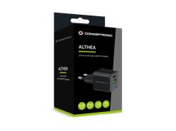 Conceptronic Althea15B USB-A / USB-C Hálózati Töltő - 20W, Fekete