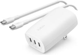 Belkin Boostcharge 3X USB Type-C Hálózati Töltő + USB Type-C Kábel - 67W, Fehér (WCC002VF2MWHB6)