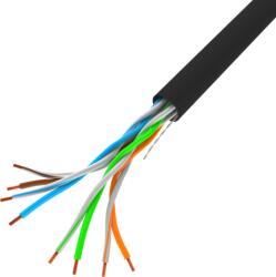 Lanberg U/UTP CAT5e Installációs Kábel - 305 m, Fekete