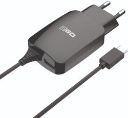 2GO USB-A/USB-C Hálózati Töltő - 12W, Fekete