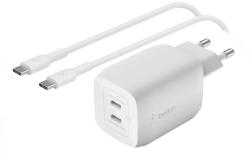 Belkin Wch013Vf2Mwh-B6 2 X USB-C Hálózati Töltő - 65W, Fehér (WCH013VF2MWH-B6)