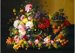 Bluebird Puzzle 60289 - Severin Roesen - Still Life Flowers and Fruit 1855 - 1000 db-os Art by puzzle