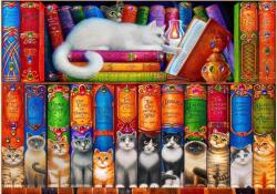 Bluebird Puzzle 90217 - Cat Bookshelf - 1000 db-os puzzle (90217)