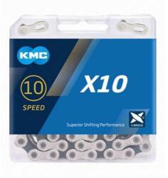 KMC Lánc KMC X10 1/2x1/128 114L ezüst/fekete