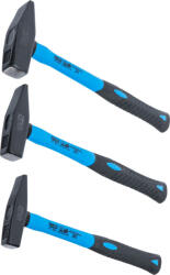 BGS technic Technic Lakatoskalapács-készlet üvegszálas nyéllel DIN 1041 300 / 500 / 800 gramm 3 darabos (BGS-3845) (BGS-3845)
