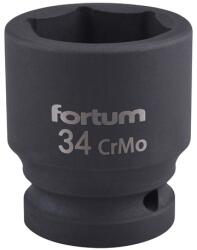 Fortum gépi (impakt) dugófej 3/4″, 34mm, L 57 mm, feketített, FORTUM (4703034)