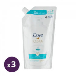 Dove Care&Protect folyékon szappan utántöltő 3x500 ml - beauty