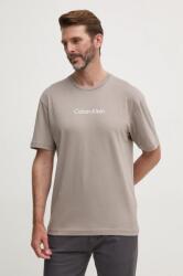 Calvin Klein pamut póló szürke, férfi, mintás, K10K111346 - szürke L