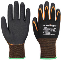 Portwest AP35 Grip 15 Dupla nitril mártott védőkesztyű (fekete/narancs) (AP35K1R)