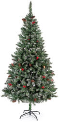Decorer Brad artificial verde conuri merisoare 750 ramuri 180 cm (A09.05.67)