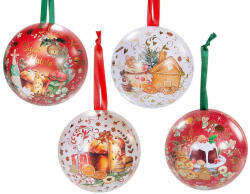 Decorer Set 12 globuri brad Craciun metal Christmas Delights 9 cm (A53.31.33)