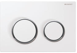 Geberit Clapeta cu actionare dubla Geberit, Omega20, alb si cromat lucios (115.085.KJ.1) - magazinuldeinstalatii