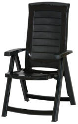 Keter Scaun pentru gradina polipropilena Keter pliabil negru cotiere spatar 61x72 cm (221068)