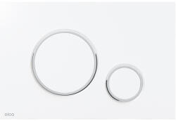 Alcadrain Clapeta de actionare, Alcadrain, Thin, cu doua volume, alb - crom lucios (M776) - magazinuldeinstalatii