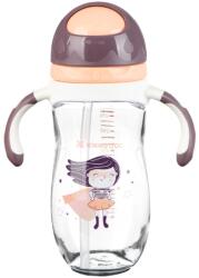 KikkaBoo Бебешко шише със сламка Kikkaboo - Supergirl, 300 ml (31302020062)
