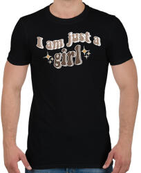 printfashion I am just a girl - Férfi póló - Fekete (16641813)