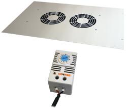 Conteg Ventilátor panel + keret 19" 2-es termosztáttal DP-VEL-02 (DP-VEL-02)