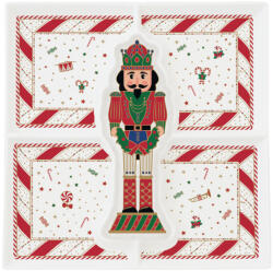 Easy Life Nuova R2S Porcelántálca 2 részes, középen diótörővel, 25x25cm, dobozban. Nutcracker Twist - perfectodekor - 8 990 Ft