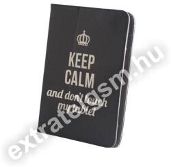 GreenGo univerzális tablet tok 7-8 colos Keep Calm mintás