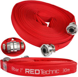 Red Technic Tűzoltó tömlő gyorscsatlakozóval 1" 30M 8 BAR RTWS0066 (RTWS0066)