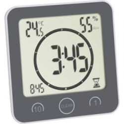 TFA Bad- /Küchenuhr mit Timer Időzítő Szürke digitális