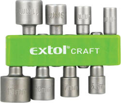 Extol șurub cu cap hexagonal 8 buc; 5-13mm (5-5, 5-6-7-8-10-11-13mm), lungime 36-38mm, hexagonal, nemagnetic, C. V