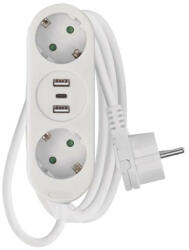 EMOS 2 Plug + 2 USB 1,5 m (P0221U)