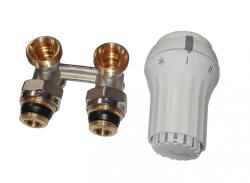 Danfoss Panda Klapp RLV-KS sarok H-idom szett G3/4' + adapter 1/2 (013G5140i)