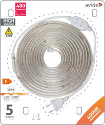 Avide 4, 8W 60LED 4000K IP67 5m LED Szalag Bliszter 220V Avide (AVI ABLSBL 220V 3528 60NW67)