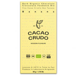 Cacao Crudo Raw Étcsokoládé banánnal, 50 g *IT-BIO-006 tanúsítvány