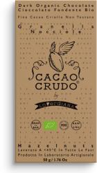 Cacao Crudo Raw Étcsokoládé darált mogyoróval, 50 g *IT-BIO-006 tanúsítvány