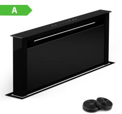 Klarstein Royal Flush Eco 90, páraelszívó, 90 cm, 604 m³/h, EEK A++, aktívszén szűrőkkel együtt (CGCH3-RoyalFEco-90SS) (CGCH3-RoyalFEco-90SS) - klarstein