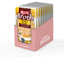 INABA INABA Ciao Broth macskaeledel-kiegészítő csirke ízesítéssel húslevesben 40g 9 + 3 GRATIS ! !