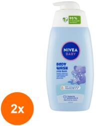 Nivea Baby Set 2 x Gel de Dus, Nivea Baby, Ingrijire Delicata, 450 ml (ROC-2xCOR1020245MF)