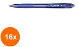 Claro Set 16 x Pix Claro, cu Mecanism Arrow, 0.7 mm, Albastru (HOK-16xKH-CL-ARR-A)