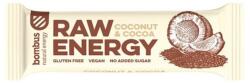 bombus Baton Energizant Raw Energy cu Nuca de Cocos si Cacao, Bombus, 50 g (BB31104)