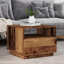 vidaXL antik fa színű dohányzóasztal LED-lámpákkal 50 x 49 x 40 cm (857708)