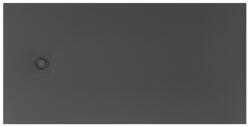 Roca Terran-N Stonex zuhanytálca 140x80 cm csúszásgátló felülettel és lefolyóval, onyx APA0157832001640 (APA0157832001640)